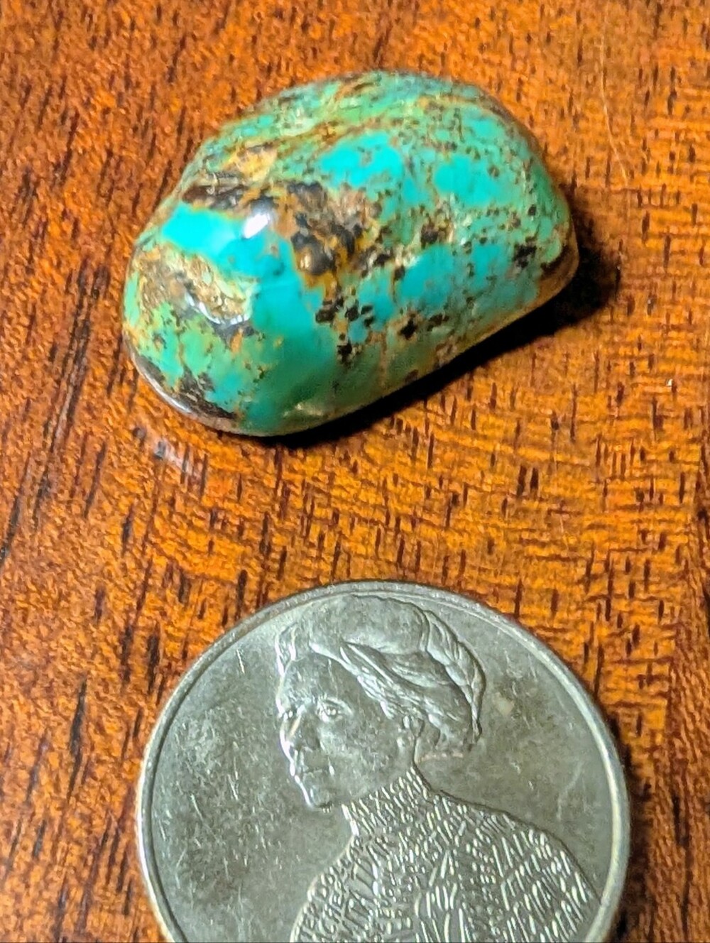 Polished Royston Turquoise Nugget